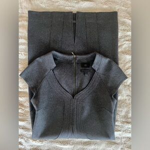 Banana Republic Gray Italian Wool Dress with Cap Sleeves Size 4